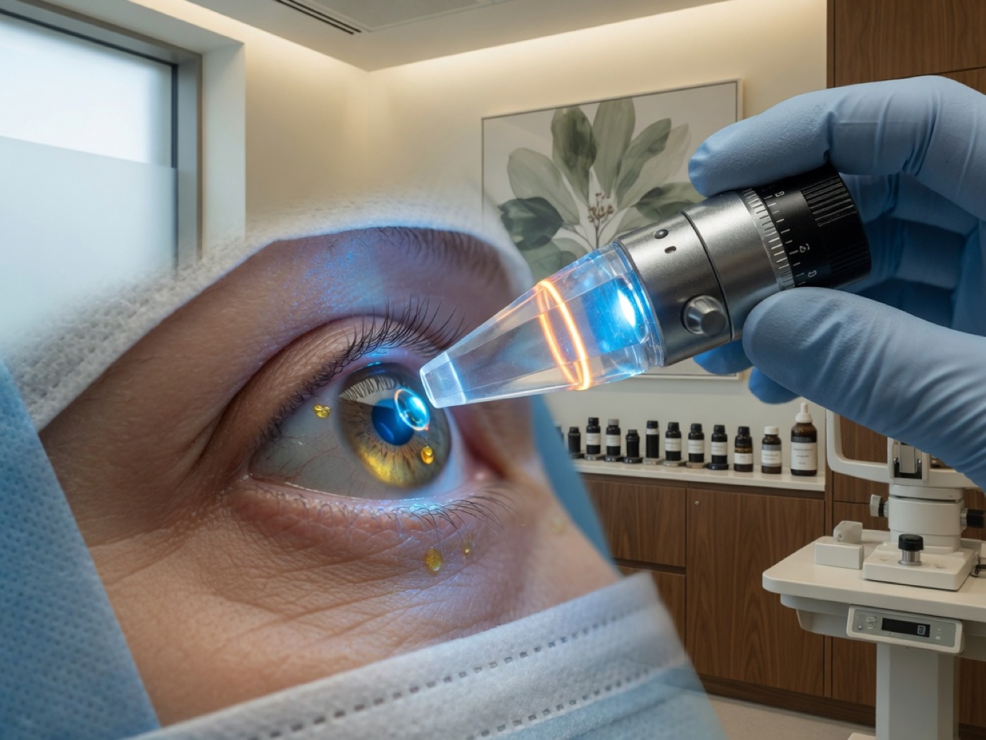 Medição de pressão ocular no glaucoma